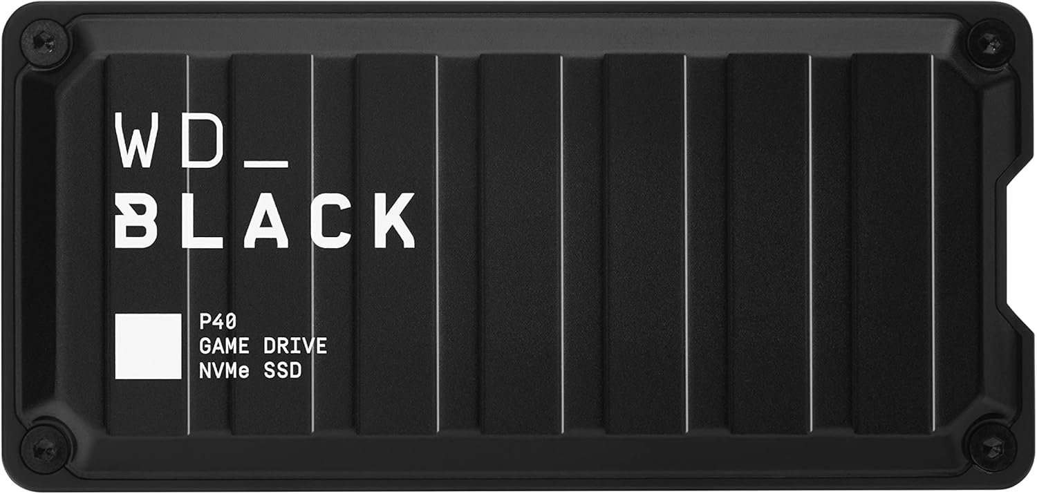 Western Digital 1TB P40 Game Drive SSD - Up to 2,000MB/s, RGB Lighting, Portable External Solid State Drive , Compatible with Playstation, Xbox, PC, & Mac - WDBAWY0010BBK-WESN