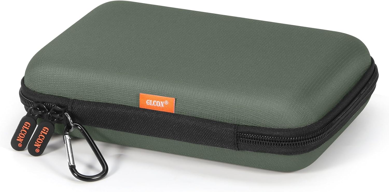 Large Classic Army-Green Case - Hard Shell Electronic Organizer Travel Carrying Case - Shockproof Electronic Accessories Storage Pouch Bag for Game Drive, Hard Disk, Power Bank, Charger