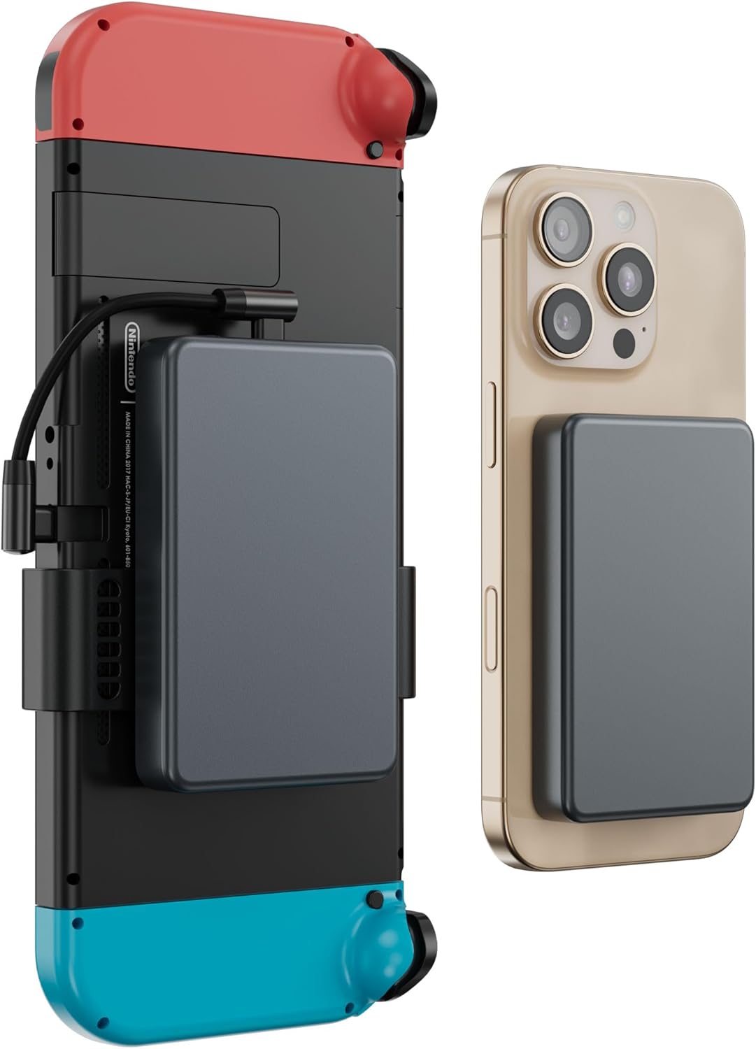 Antank 2 in 1 Magnetic Power Bank for Switch & iPhone 17, 10000mAh Wireless Portable Charger, 20W Fast Charging External Battery Pack for Switch/OLED/iPhone 17-12 (With Magnetic Clip & 2 USB-C Cables)