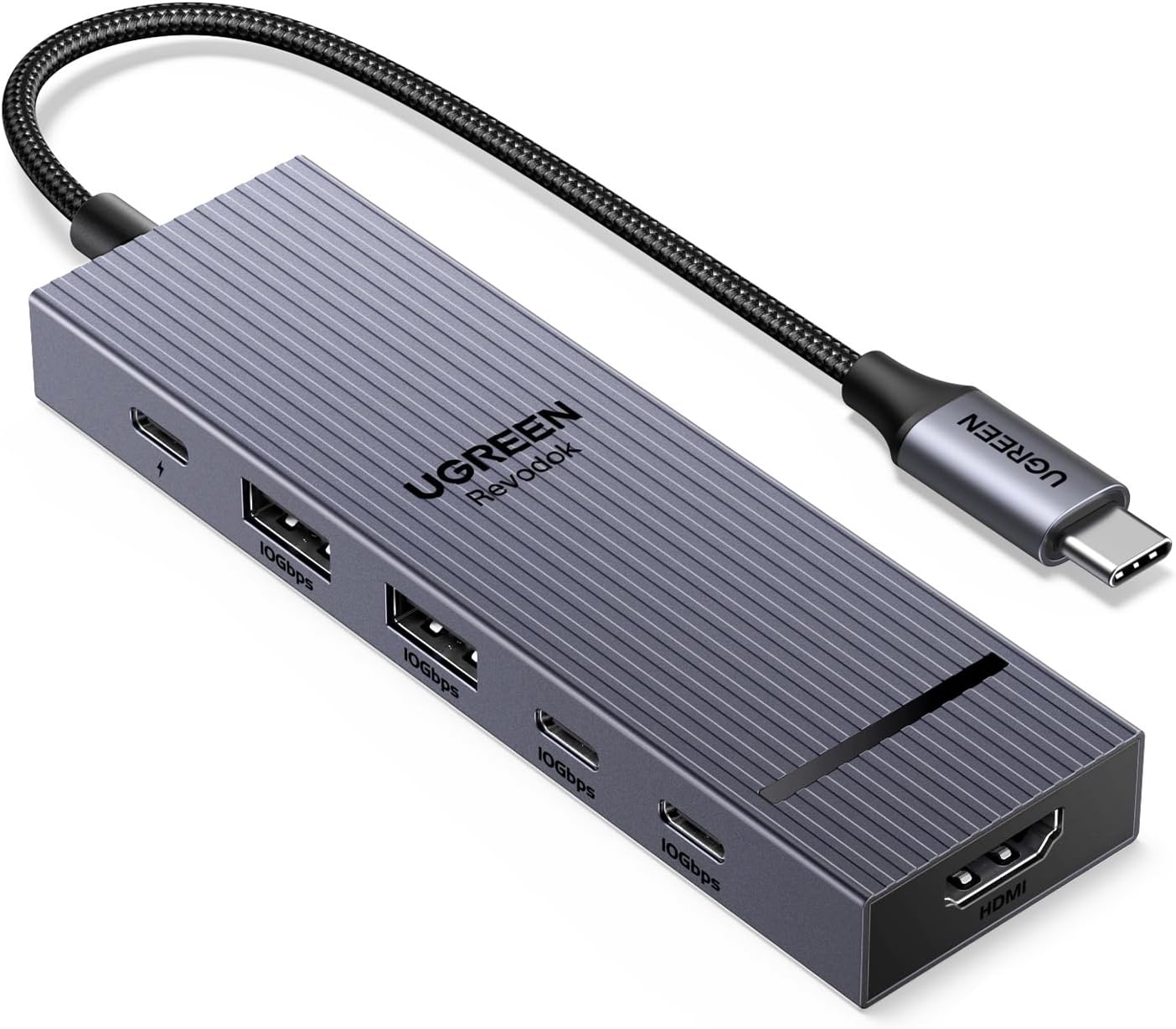 UGREEN Revodok Pro USB-C Hub 6 in 1 10Gbps 4K 60Hz HDMI, 100W Power Delivery for MacBook Neo/Pro/Air, iPad Pro, Thinkpad Rog Ally and More.