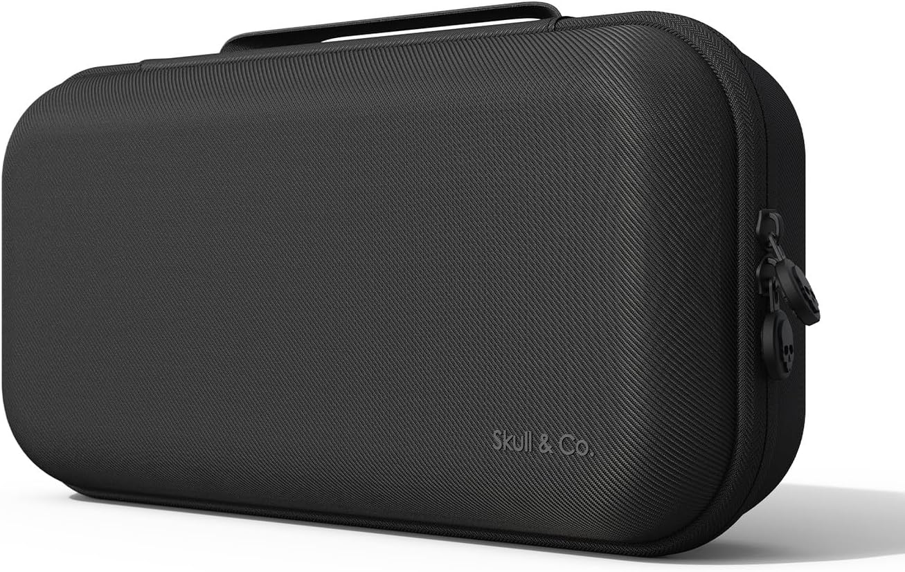 Skull & Co. MaxCarry Hard Carrying Case for Steam Deck, ROG Ally & other Gaming Handhelds-Black