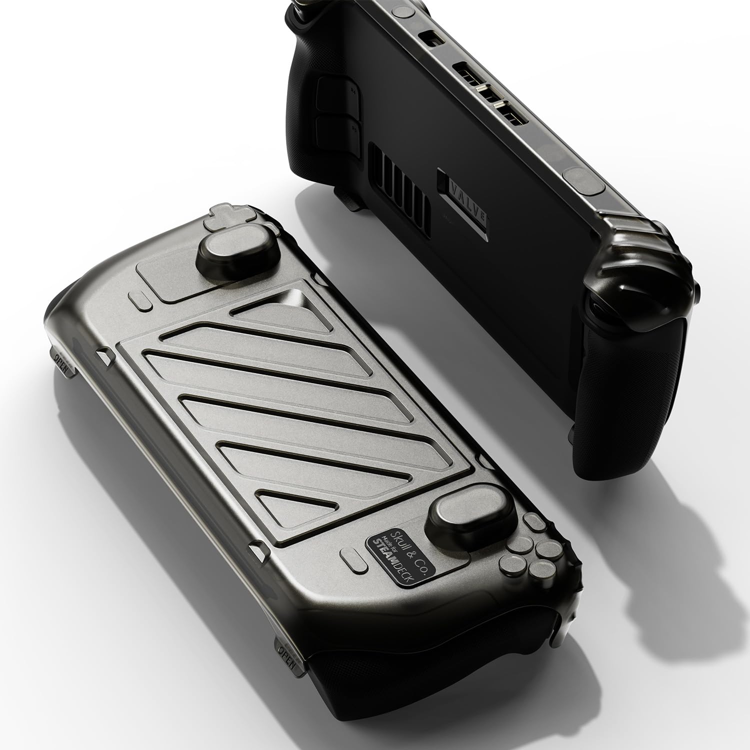 Savage Raven by Skull & Co. HardShell Front Cover Bundle for Steam Deck/OLED StandGrip (GripCase) -Black