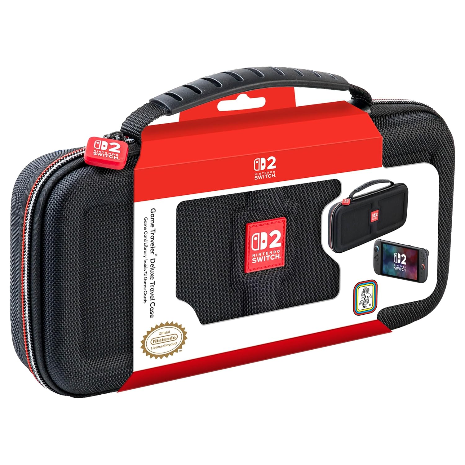 R.D.S. INDUSTRIES, INC. - Game Traveler Deluxe Licensed Travel Case for Nintendo Switch, Nintendo Switch 2, OLED, Black Small (NS241)