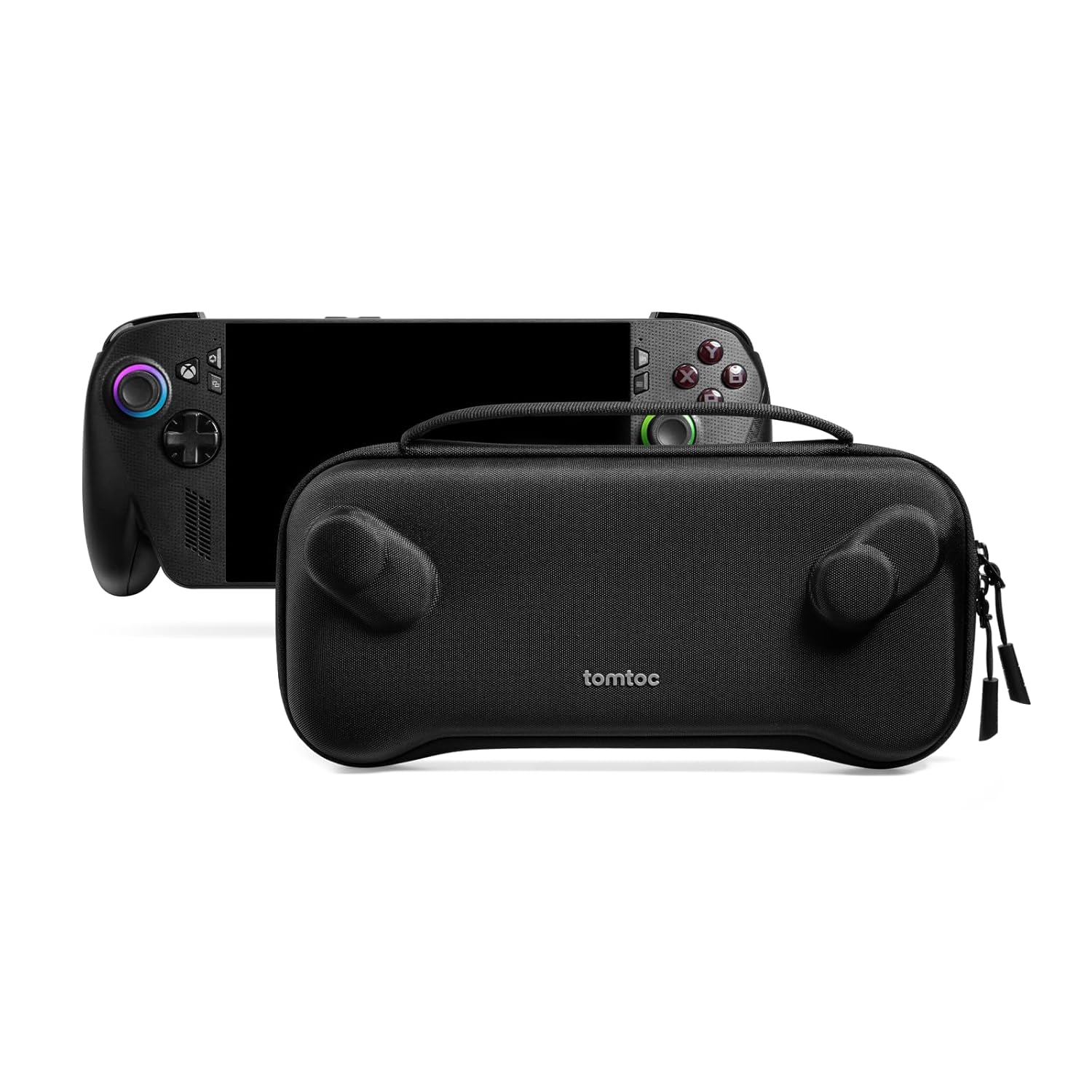 tomtoc Slim Carrying Case for ROG Xbox Ally X/ ROG Xbox Ally 2025, Military Grade Protection Hard Shell Protective Cover, Portable Odorless Felt Travel Bag for Console & Accessories